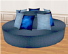 Blue Circle Couch