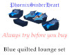 Blue quilted lounge set