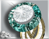 Huge Teal Diamond Ring 
