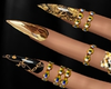 Black Gold Glamour Nails