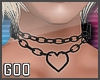 {G} Heart Link Choker