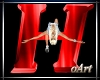 Letter H red With Pose 