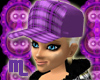 {.M.} Purple Plaid Hat