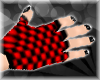 Checkered Gloves Red