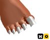 Long Claw White Nails