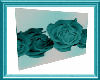 Rose Wall in Teal