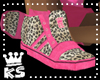 {K} Pink Leo Sneakers