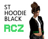 ST HOODIE BLACK RCZ GRN