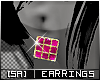 SA| Cube Studs Pink
