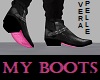 Boots with pink sole