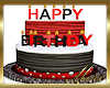 Birthday Cake Red Black
