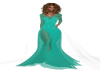 Teal Designer gown