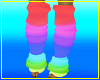 Rainbow leg warmers