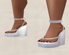Opal white wedge sandals