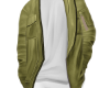 Green leather jacket M
