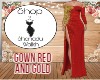 Gown Red And Gold