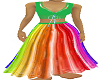 skirt & top rainbow & gr