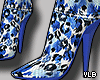 Y-Leopard Blue Boots