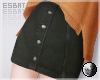 淡 Black Button Skirt