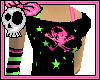 Pink-Green Skull Top