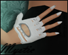 MC| Leather White Gloves