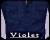 (V) Blue Silk Shirt