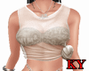 KY BEIGE SHEER TOP