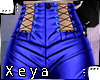 X | Blue Leather Pants