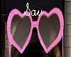 Pink Jewel Heart Glasses