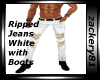 White Ripped Jean/Boots