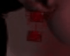 Vampire Web Earrings Red