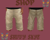 Khaki Stem Cargo Shorts