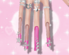 $ Pink nails 2 charms