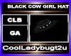 BLACK COW GIRL HAT