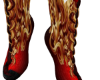 chaussettes lion or red