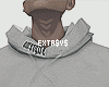 Hoodie Big Grey/White XX