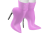 Lt Pink Leather Boots