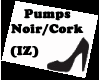 (IZ) Pumps Noir/Cork