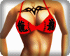 Red Rave Bikini Top