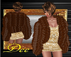 Fur Coat Brown Creme