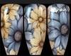 Sunflower Nails + Rings