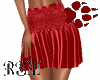 Red Lace & Silk Skirt
