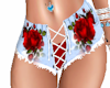 Rose lace up shorts