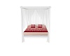 Rose Ruffled Canopy Bed