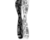 black\white pants