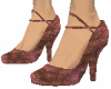 Burgandy Velvety Pumps