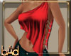 Red Satin Scarf Top