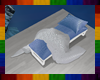 WhiteBlue Daybed