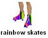 Rainbow roller skates-F