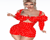 Sexy Red Poka Dress